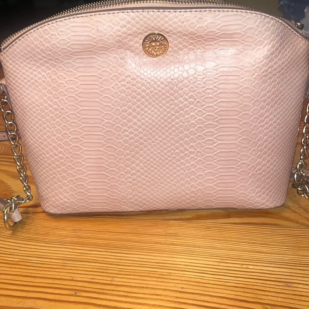 Anne Klein Tan Textured Shoulder Bag